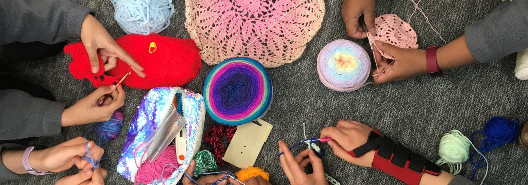 Crochet Club Keeps Stitching!
