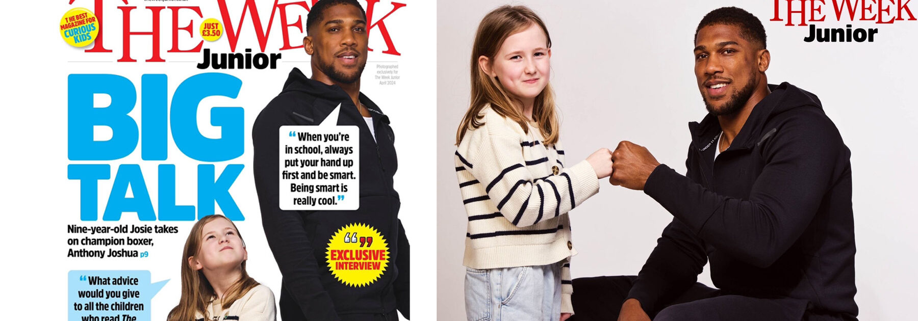 Josie Sizes Up to Anthony Joshua for The Week Junior